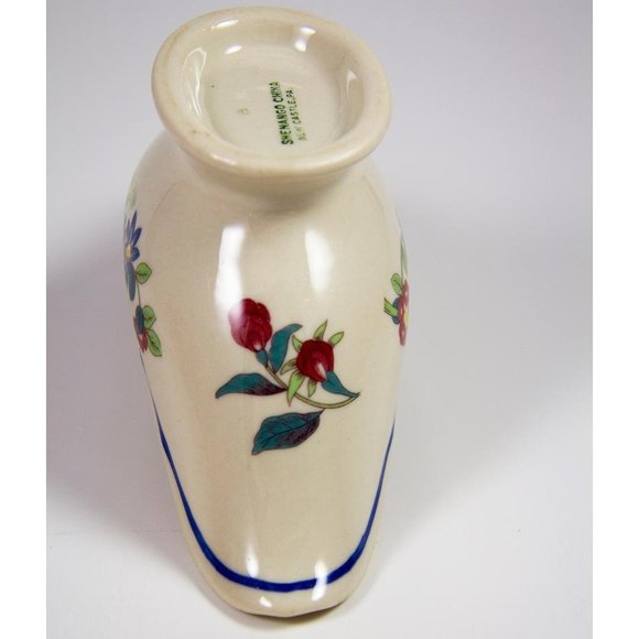 Shenango China Restaurant Ware Small Gravy Sauce Boat Blue Band Flowers - Picture 4 of 8